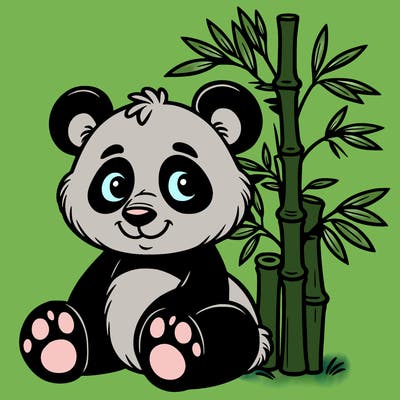 a panda bamboo