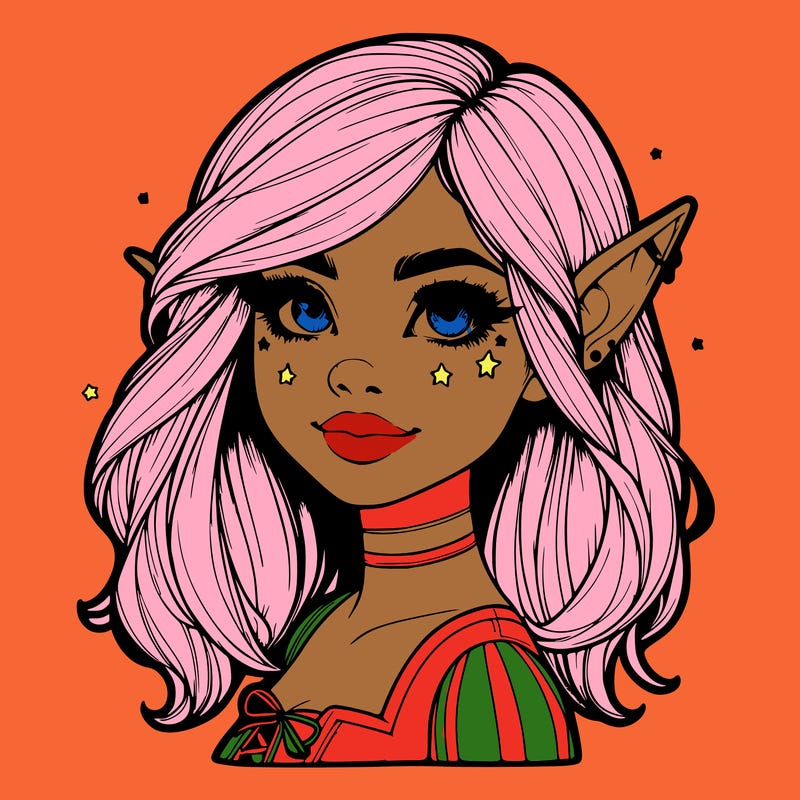 realistic halloween elf girl