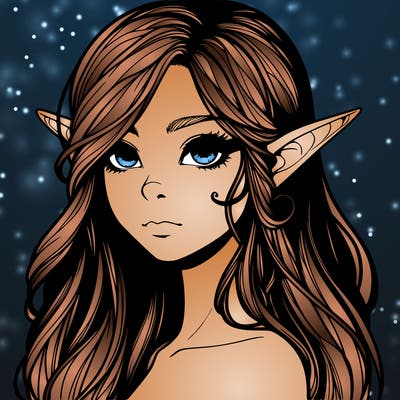 elf girl realistic dark fantasy