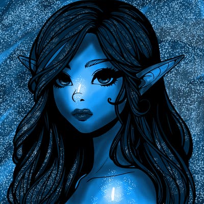 elf girl realistic dark fantasy