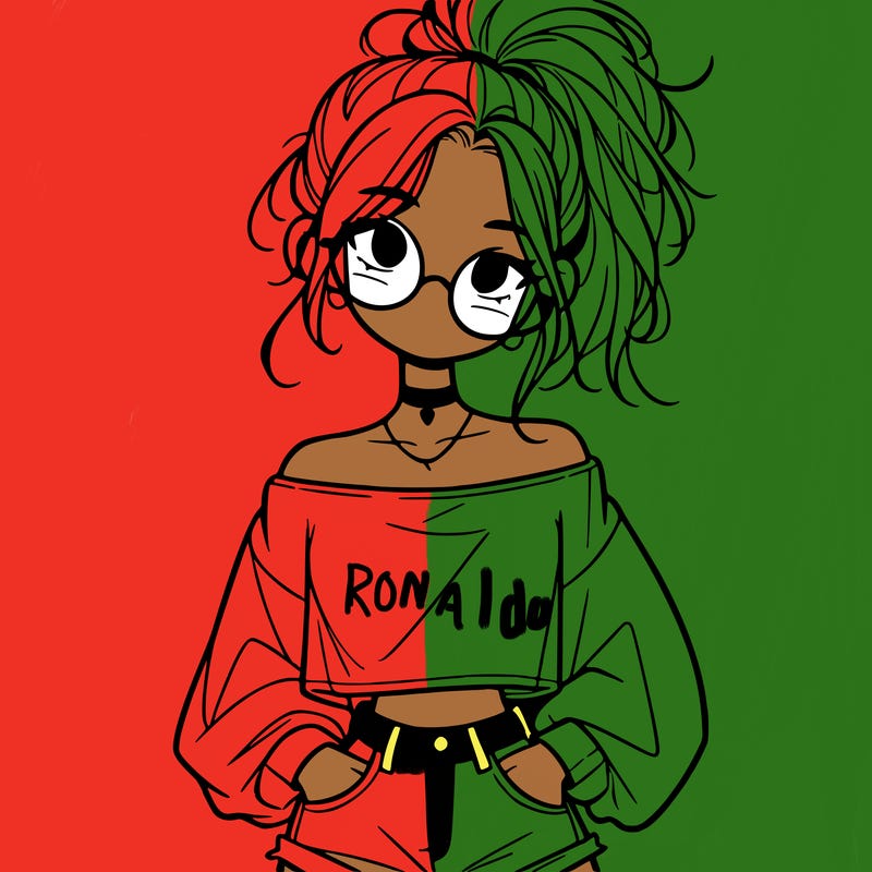 girl with a messy ponytail glasses a baggy crop top and jean shorts