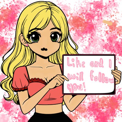 realistic pretty girl holding blank sign