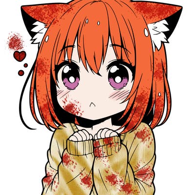 shy anime catgirl