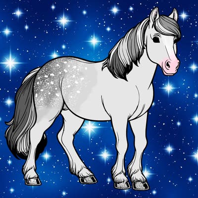 realistic horse