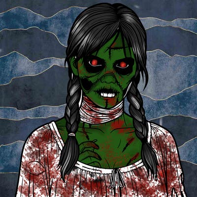 realistic female horror character