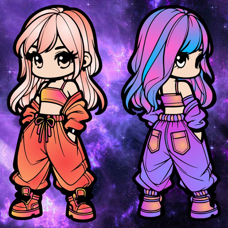 girl in crop top and baggy pants