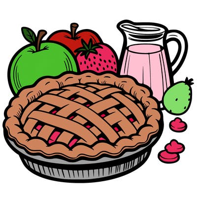 a pie of food