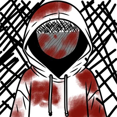 faceless girl in hoodie