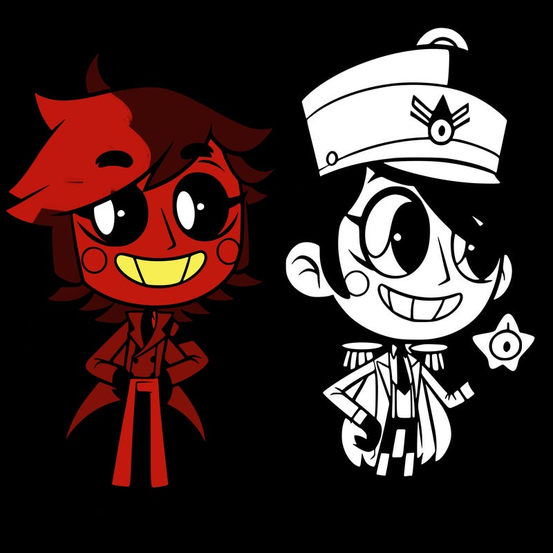 vox and valentino from hazbin hotel