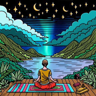 yoga with a pretty view