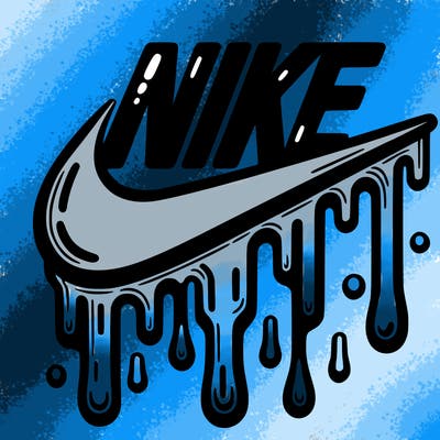 dripping nike logo