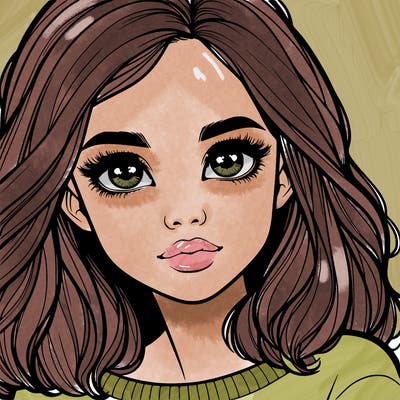 realistic girl whith cute eyes