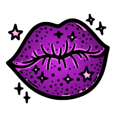 glittery lip