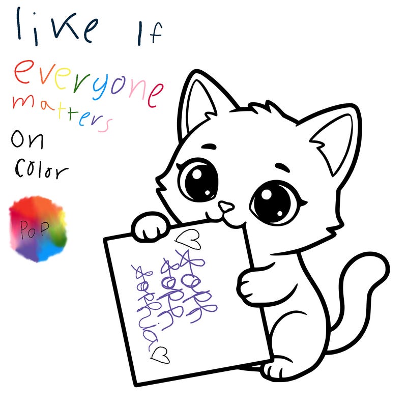 a small cat with a blank sheet of paper in its hand. the cat is sooooooo cute!