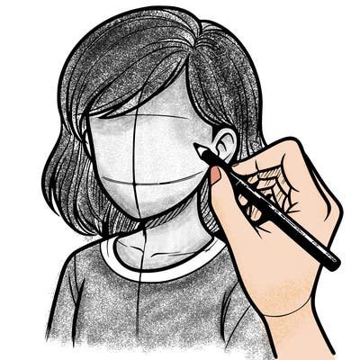 drawing a realistic person