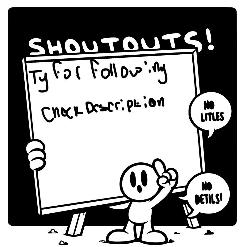 blank canvas that says above it shoutouts