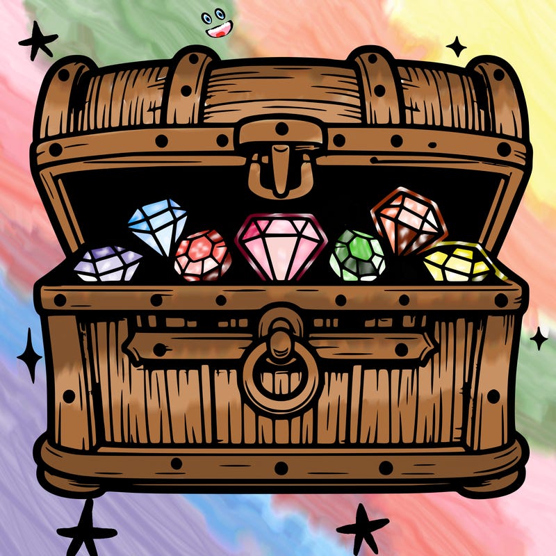 treasure chest with jewels