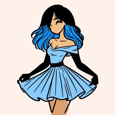 woman in skirt