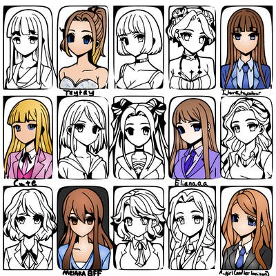 girls that look diffrent anime