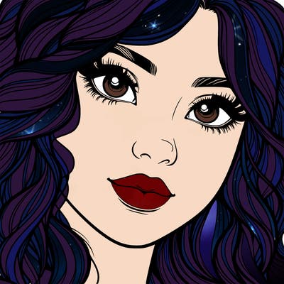 beautiful realistic girl close up to the camera with wavy hair,