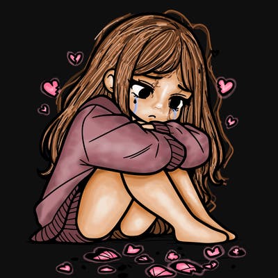 a girl after a breakup