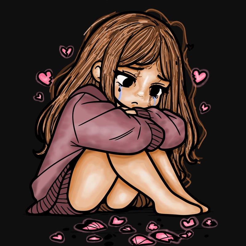 a girl after a breakup