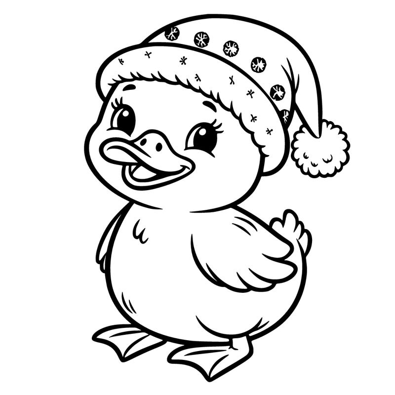 smiling christmas duck