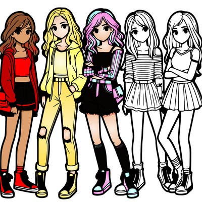 a group of teenage girls