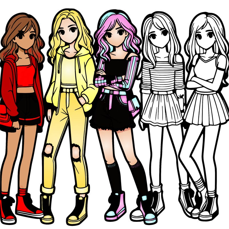 a group of teenage girls