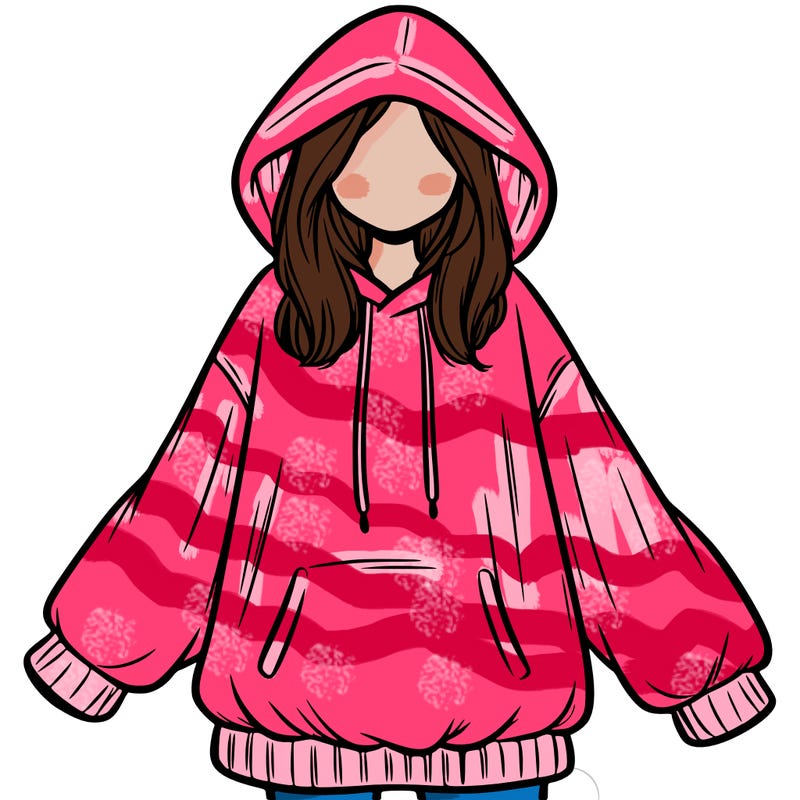 girl in oversized hoodie