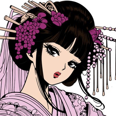 manga geisha detail