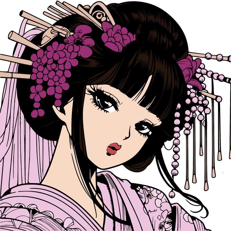 manga geisha detail