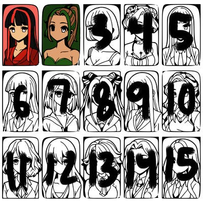 girls that look diffrent anime