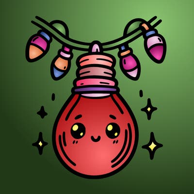 small bulb of a garland