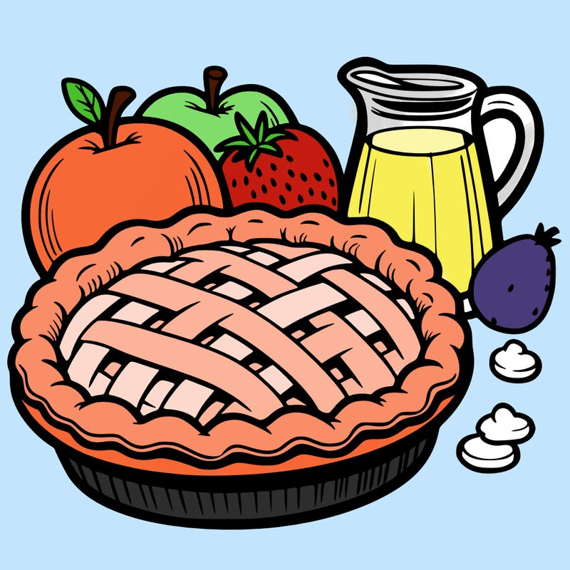 a pie of food