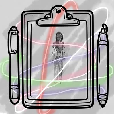 blank clip board with pen