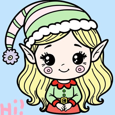 christmas elf girl