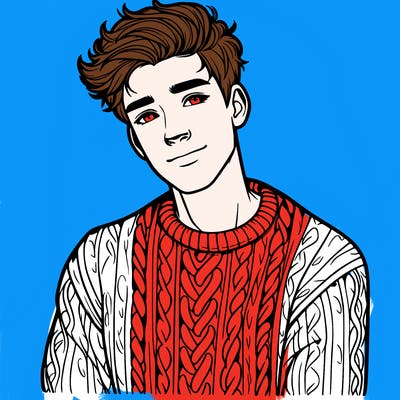 realistic guy with a beautiful jumper
