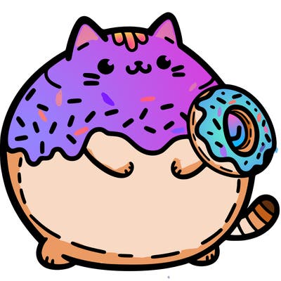 fat doughnut cat