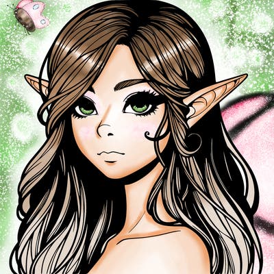elf girl realistic dark fantasy