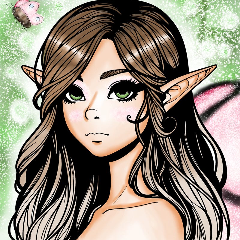 elf girl realistic dark fantasy