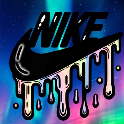 dripping nike logo