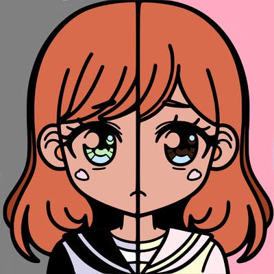 a split of a girl