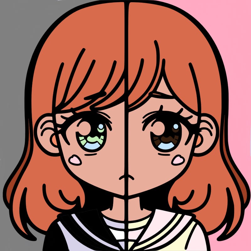a split of a girl