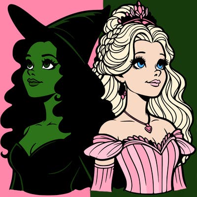 'elphaba and glinda (realistic)
