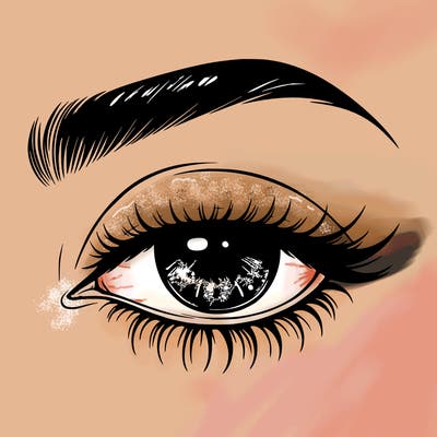 eye closed realistic