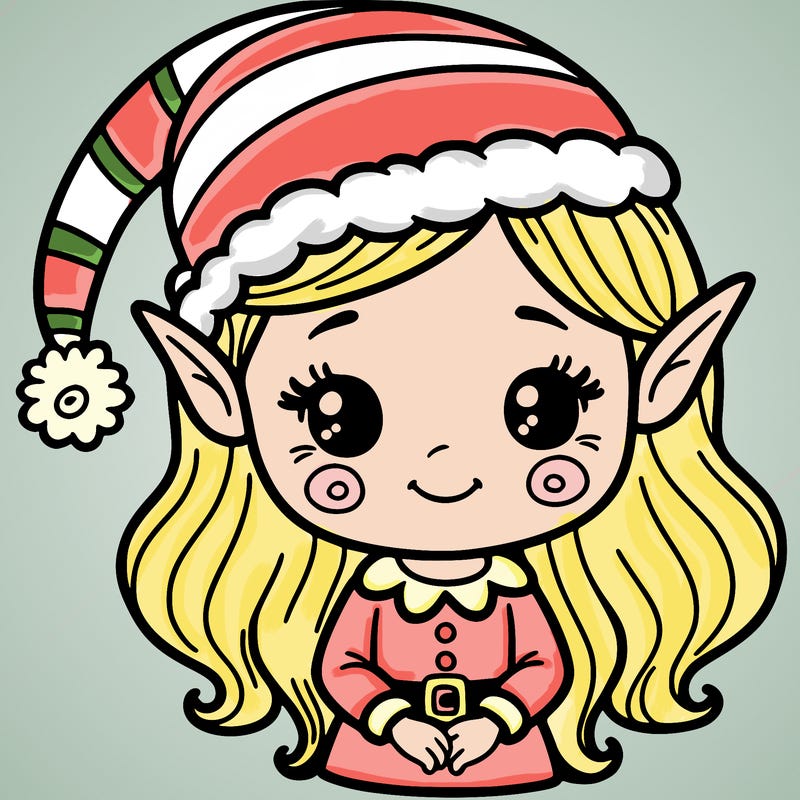 christmas elf girl