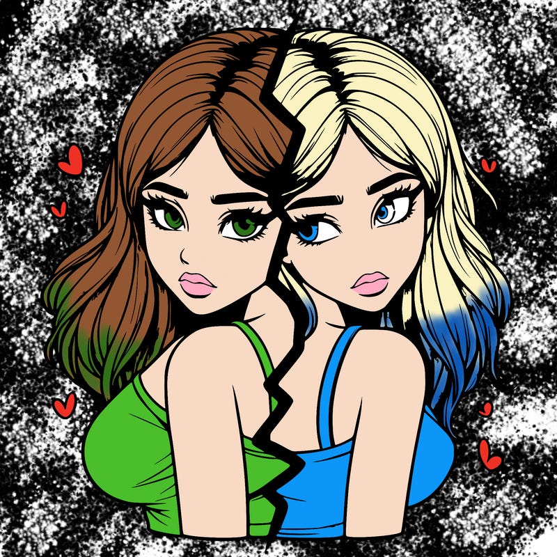 realistic girl split