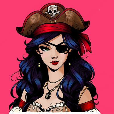 realistic pirate that’s a girl