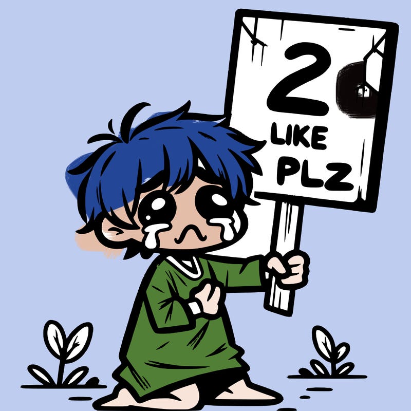 small poor toddler crying with sign that says 2 like plz